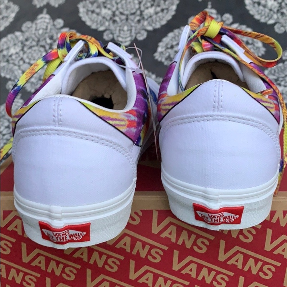 VANS OLD SKOOL WARP TRUE WHITE/TIE DYE WMNS - Picture 9 of 16